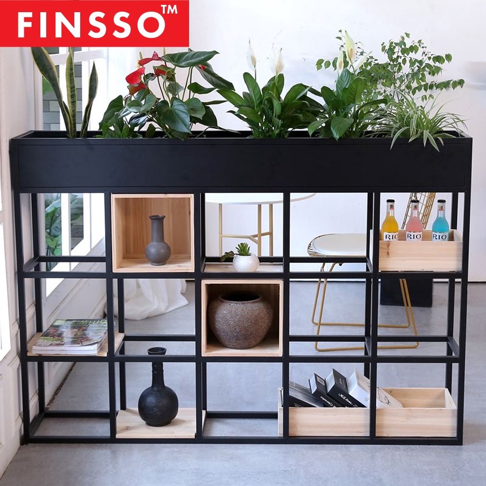 FINSSO CHAMBERLAIN Industrial Design Iron Rack Shelves 