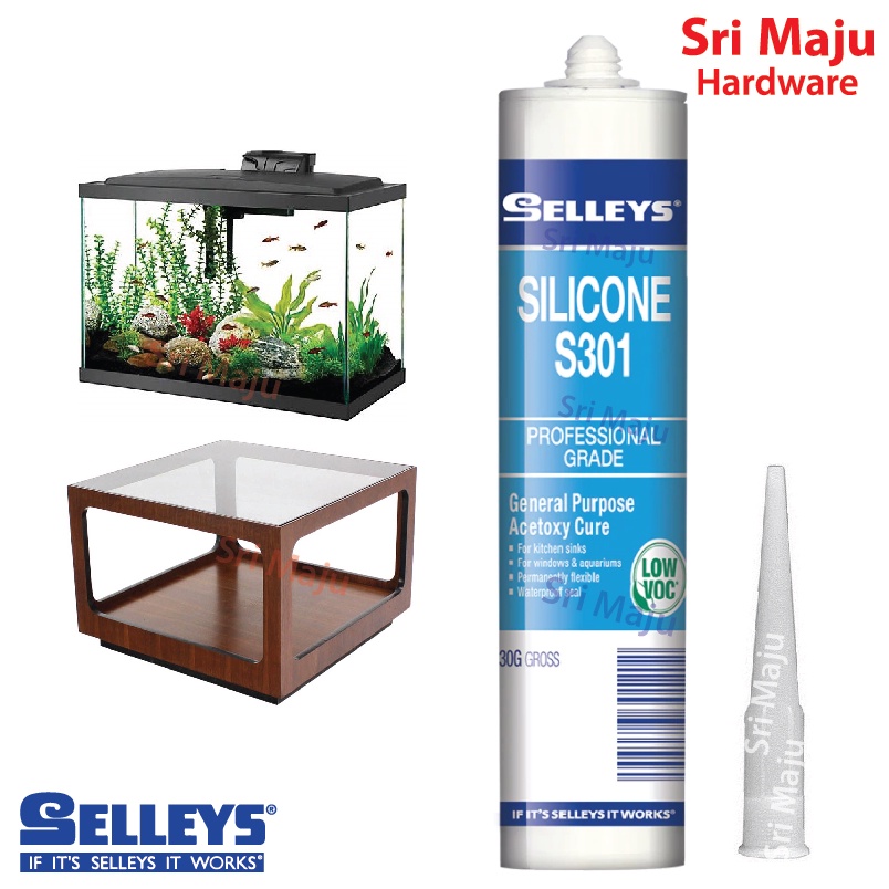 MAJU Selleys S301 Silicone Sealant 300g Silicon Glass Waterproof Seal