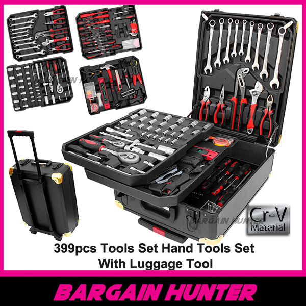 399pcs Tool Set Hand Tools Box Socket Set With Luggage Tool Box CRV T ...