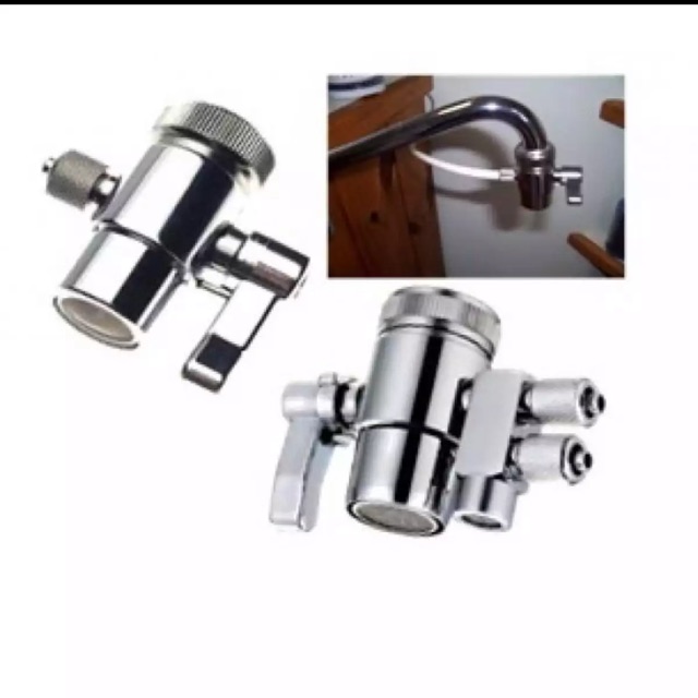 2 way 1 way water filter two way faucet adapter diverter valve 1 4 ready stock