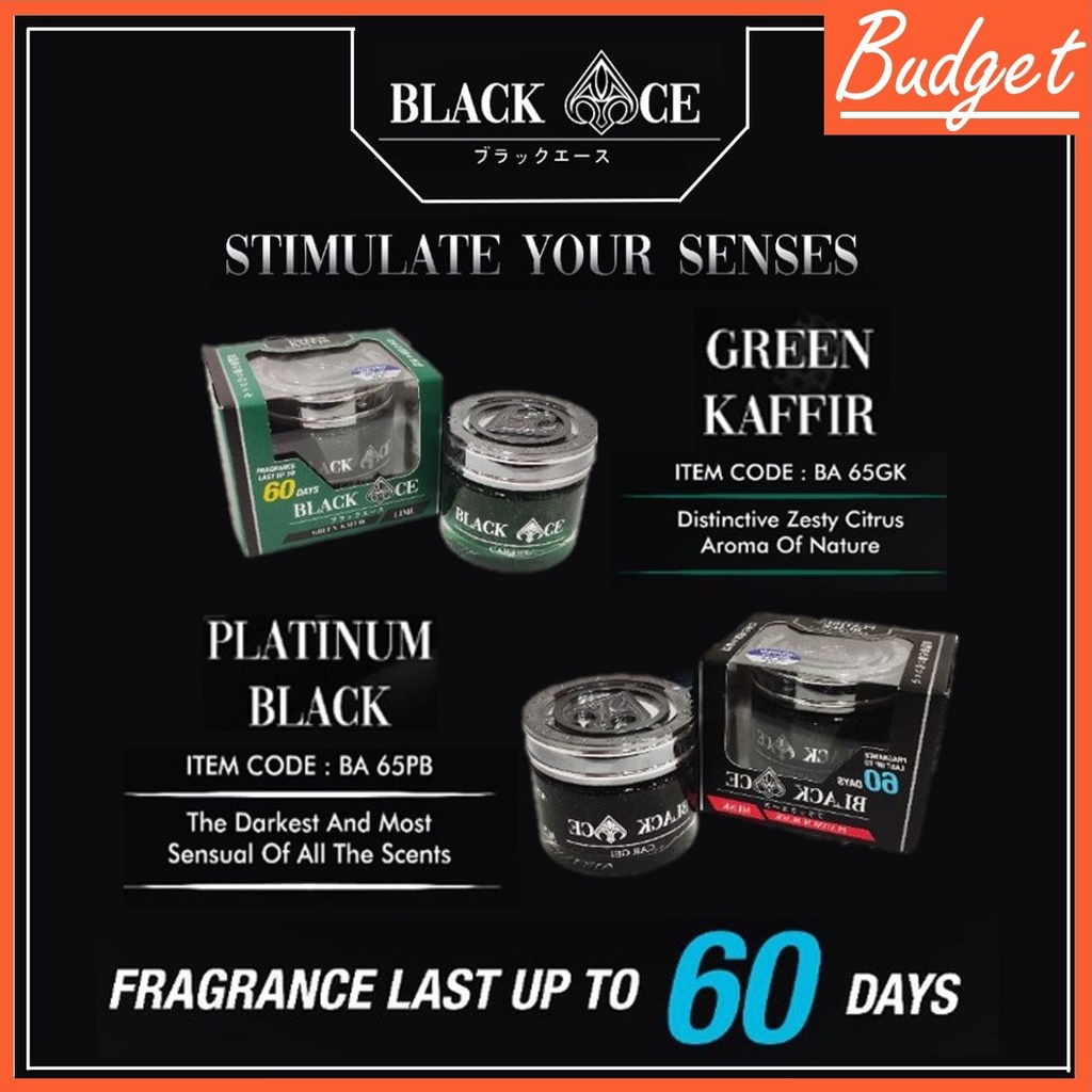 BLACK ACE Car Perfume Platinum Crystal Enrich Shine Musk ( 65ml Last 60
