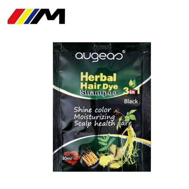 OWH] Augeas Trial Pack Herbal Hair Dye Shampoo Black Dark Coffee 30ml |  Shopee Malaysia