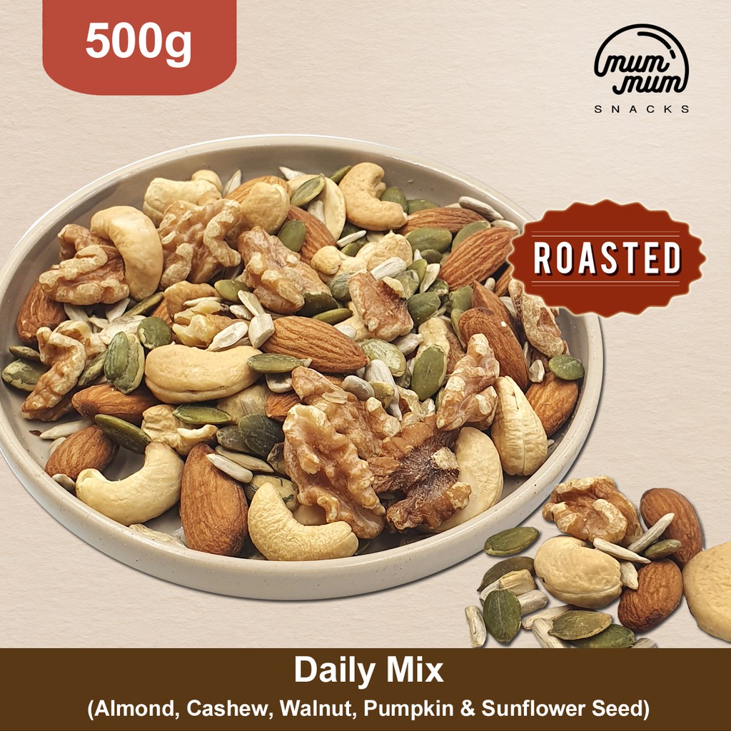 Daily Mix [500g & 1kg] - Almond, Cashew, Walnut, Pumpkin & Sunflower Seed