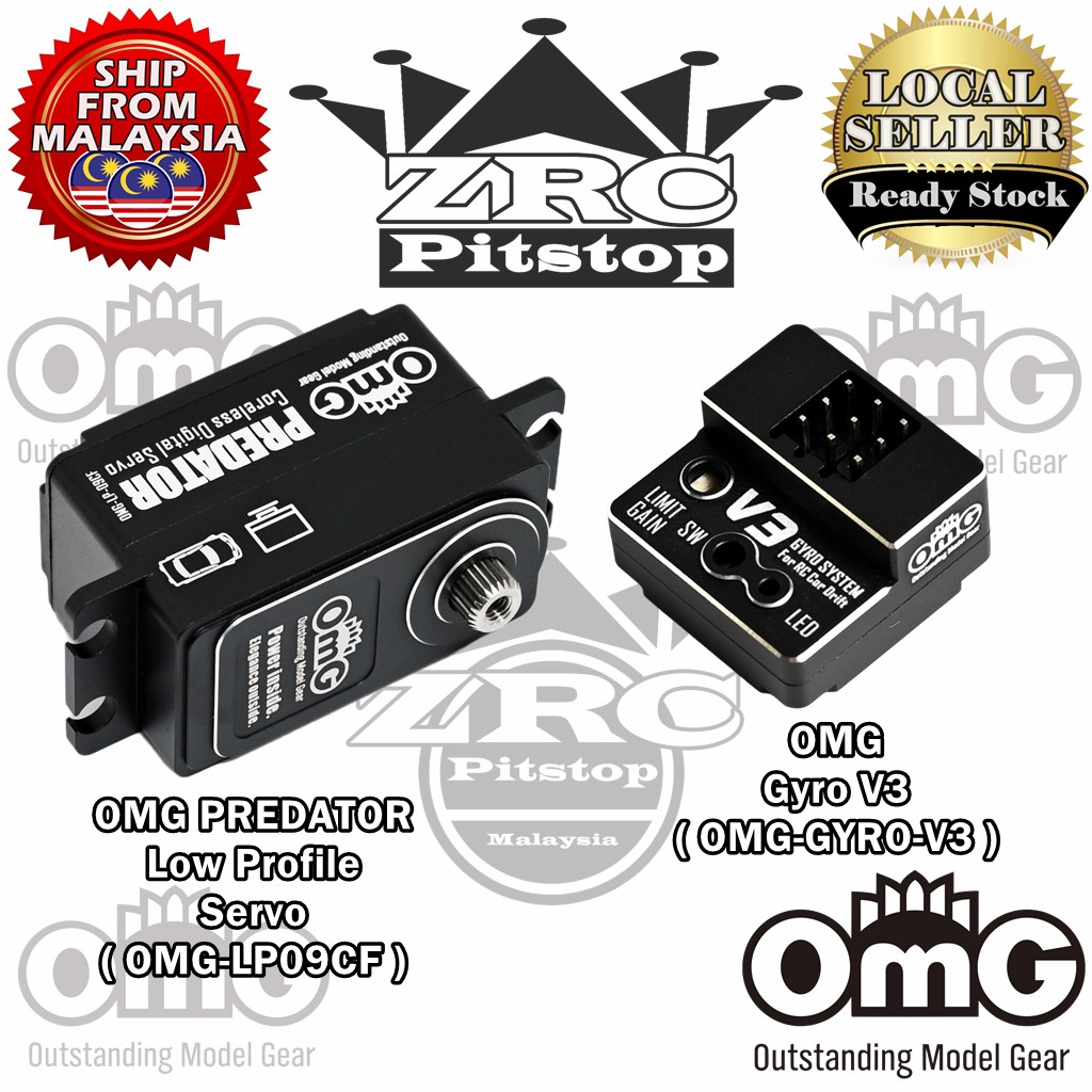 ZRC OMG Predator Low Profile Programmable Servo & OMG Gyro V3 Gyro With