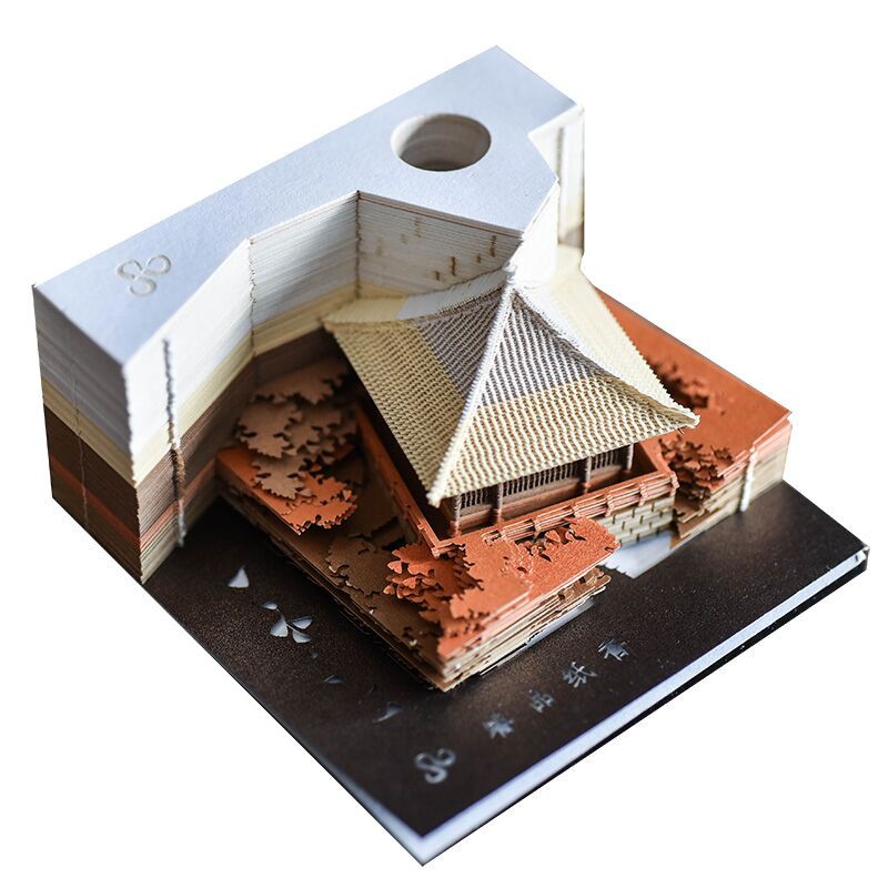 Omoshiroi Block Kiyomizu Temple Japan 3 D Building Paper Carving Model Web Celebrity Trill Stickers Creative Lovely Shopee Malaysia