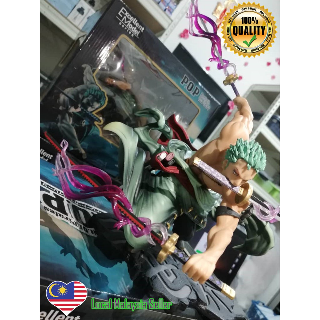 海贼王 Pop One Piece Twin Head Roronoa Zoro Ver Sanzensekai Figure High Quality 三千世界 Shopee Malaysia