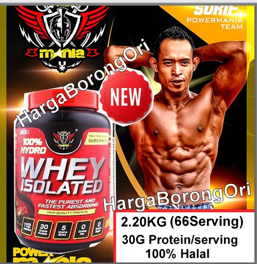 susu whey protein bina otot besar padu 1 botol 2.20KG 66 serving 