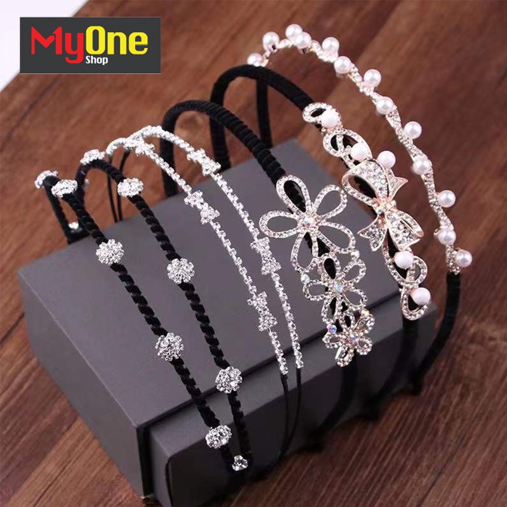 Diamond hairband female cute wearing Korean headband hairpin cekak