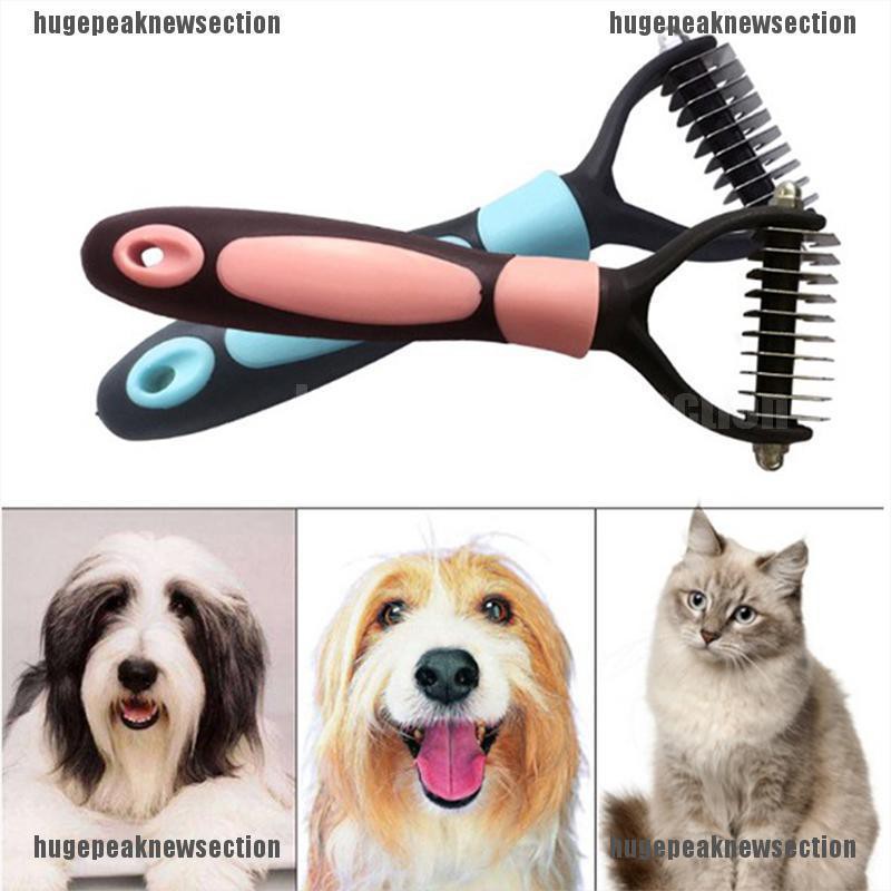 Pet Dog Cat Hair Fur Shedding Blade Trimmer Grooming Rake Dematting Comb Brush