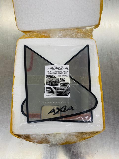 PERODUA AXIA sporty chrome front angle part pillars set 