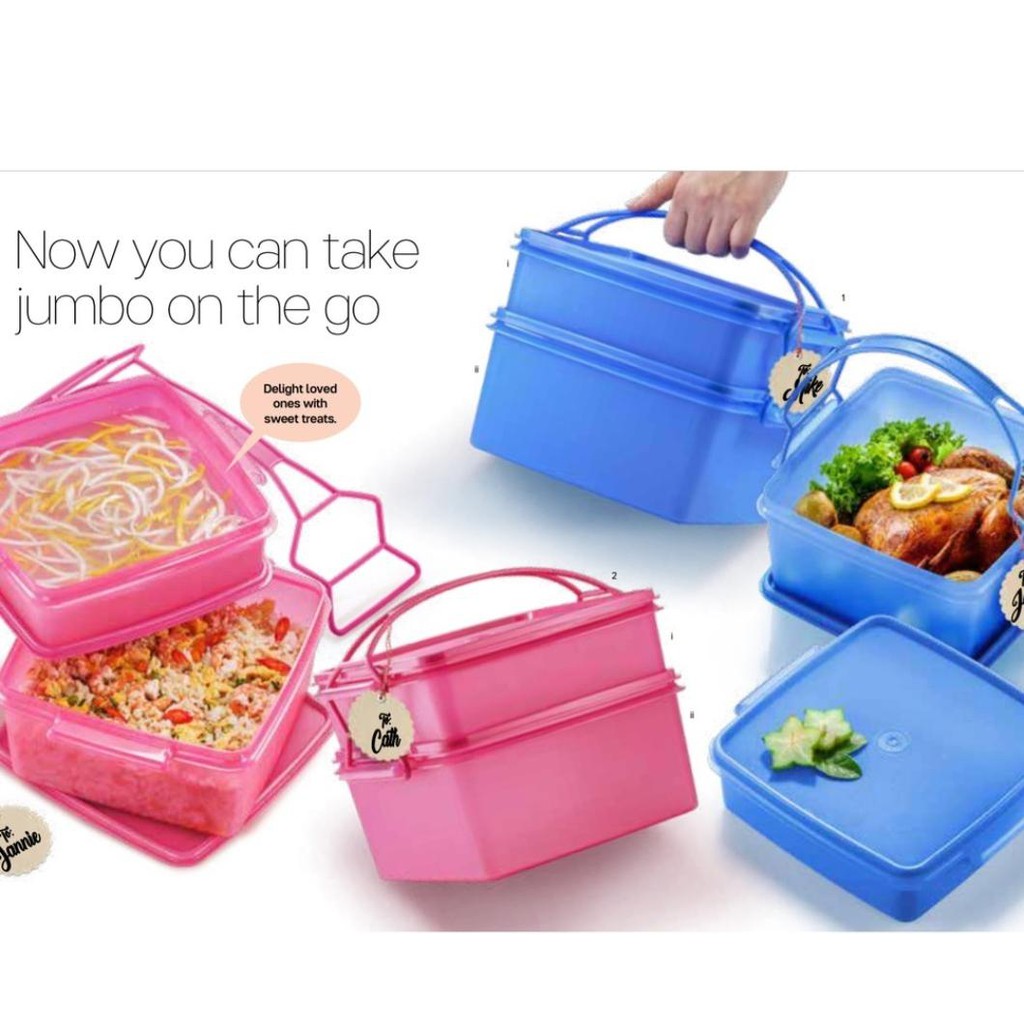 Tupperware Jumbo Goody box with carolier