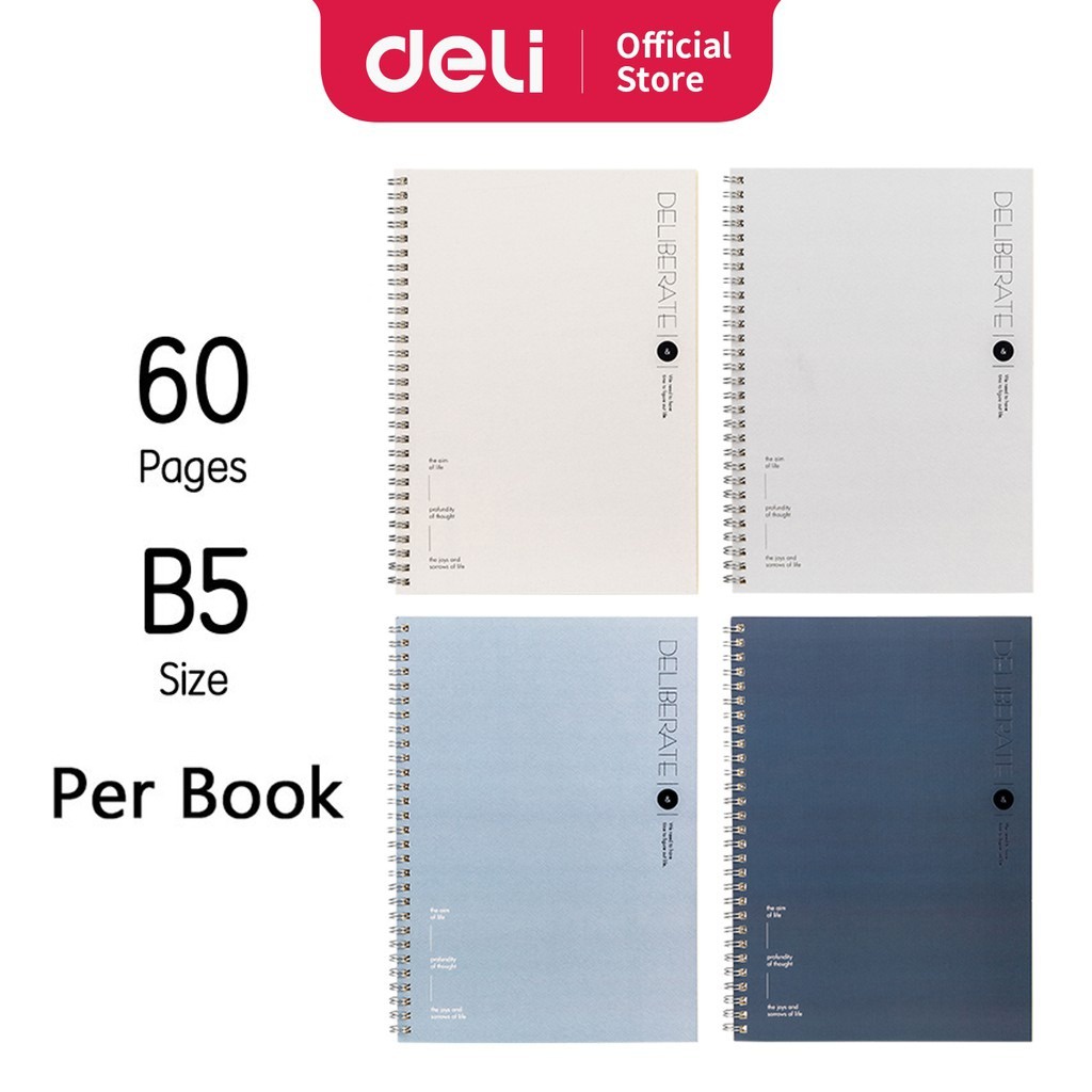 Deli Notebook LB560 Spiral Notebook Size B5 Deliberate Series (60