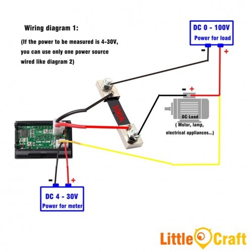 Dual LED Digital DC300V300A Voltmeter Ammeter Voltage Amps Power Meter300A SHUNT