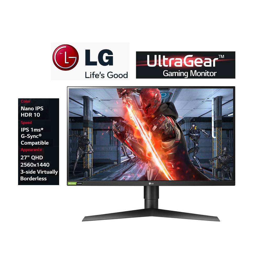 Lg Gl Ultragear Nano Ips Ms Gaming Monitor Qhd X Hz Hdr Freesync