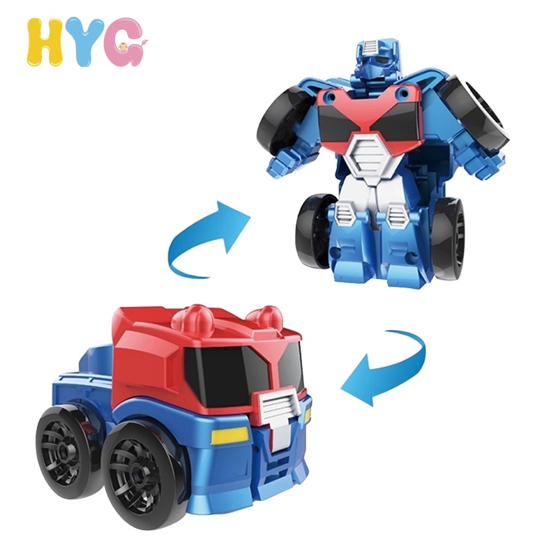 HYG Toys Puzzle Toy Transformer Cars Rescue Bots Car Toys Transformation Robot Mini Deformation Robot Car Figures Toys