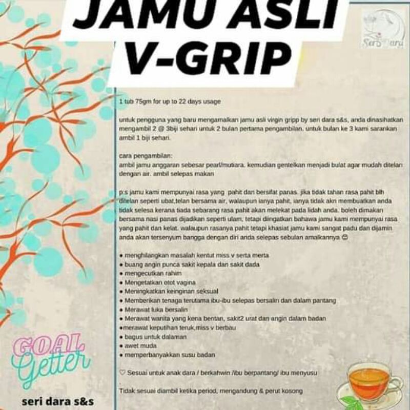 Jamu Asli Virgin Grip By Seri Dara S S Shopee Malaysia