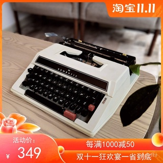 ️‍ 💥【Spot special offer】️‍️‍ 💥ROMANTIC Typewriter White English Machinery1980SRetro Artistic Gift for Normal Use 5YKE