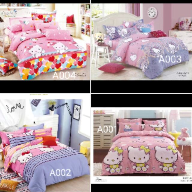 Hello Kitty Comforter Set Queen Size 6 In 1 Shopee Malaysia