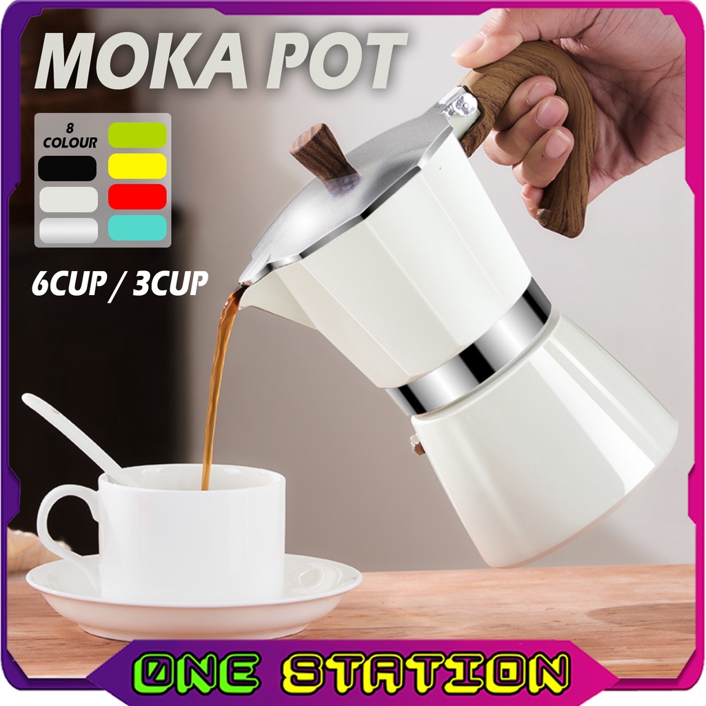 Tazze Coffee Dripper Moka Pot Coffee Makers Italian Drip Top Mocha Espresso Cafeteria Expresso Percolator 3 cup / 6 cup