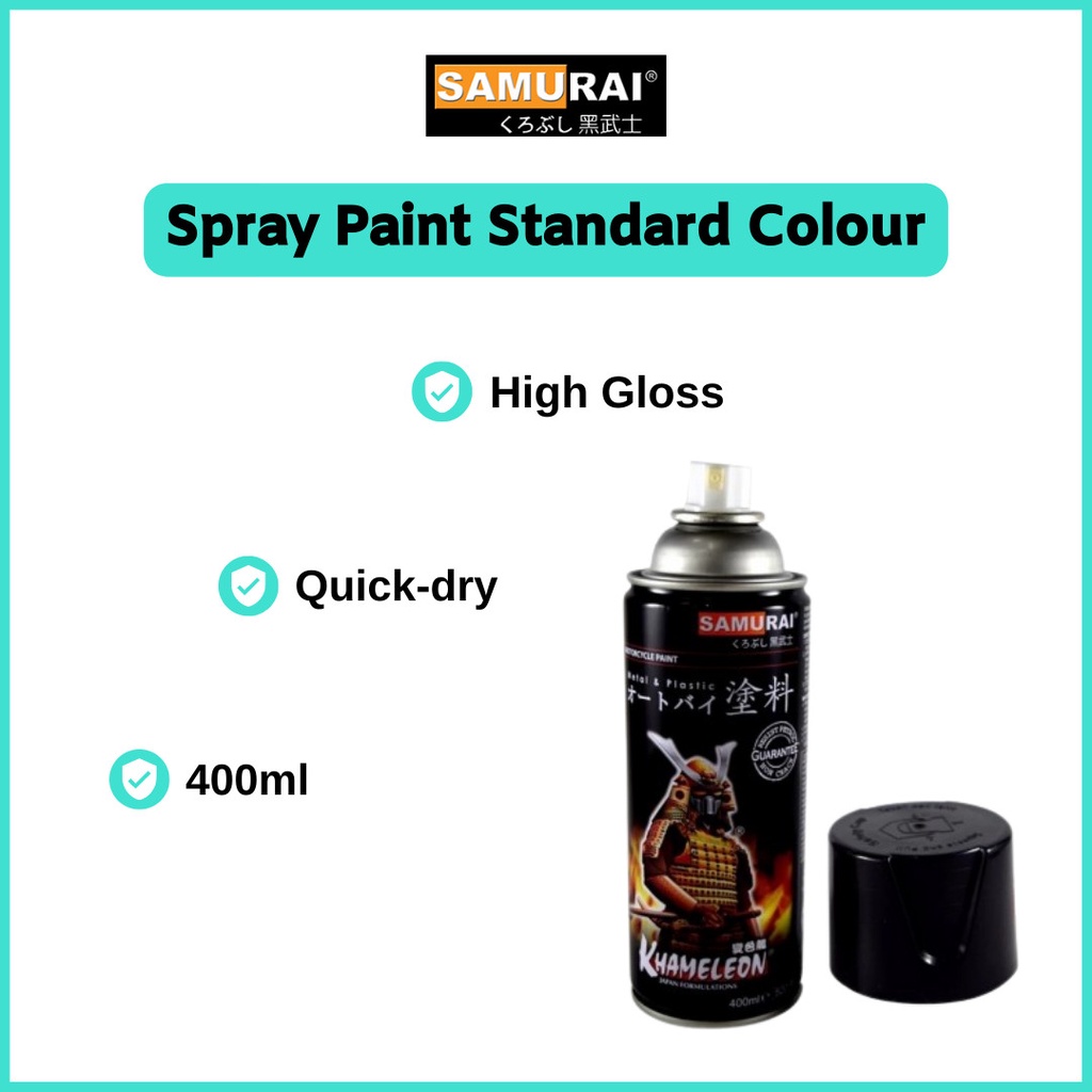 SAMURAI Spray Paint Standard Colour [400ml] Metal Plastic Spray Paint