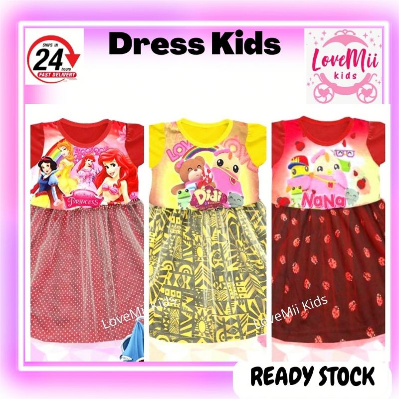 Dress Didi Nana Lo l Disney Princess Baby Girls Fashion(1-5years)/Baju Kanak Perempuan Didi