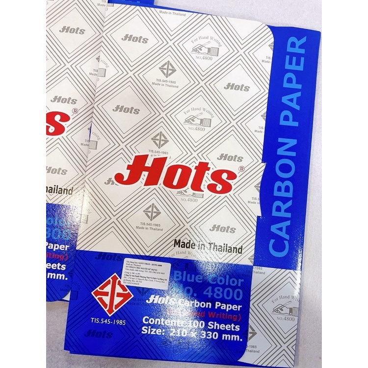 100 sheets of genuine and well printed Thai carbon paper hots 4800 with