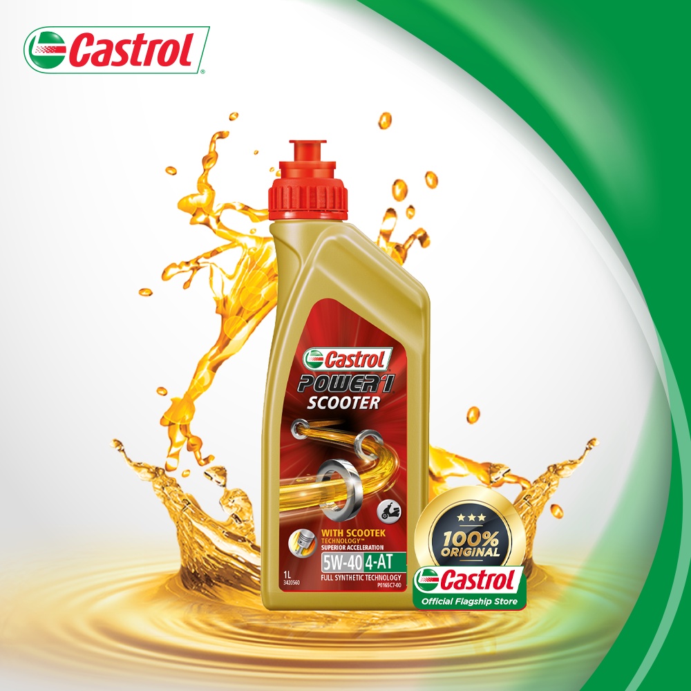 Castrol POWER1 Scooter 4T 5W-40 Full Synthetic Technology for Scooter (1L)