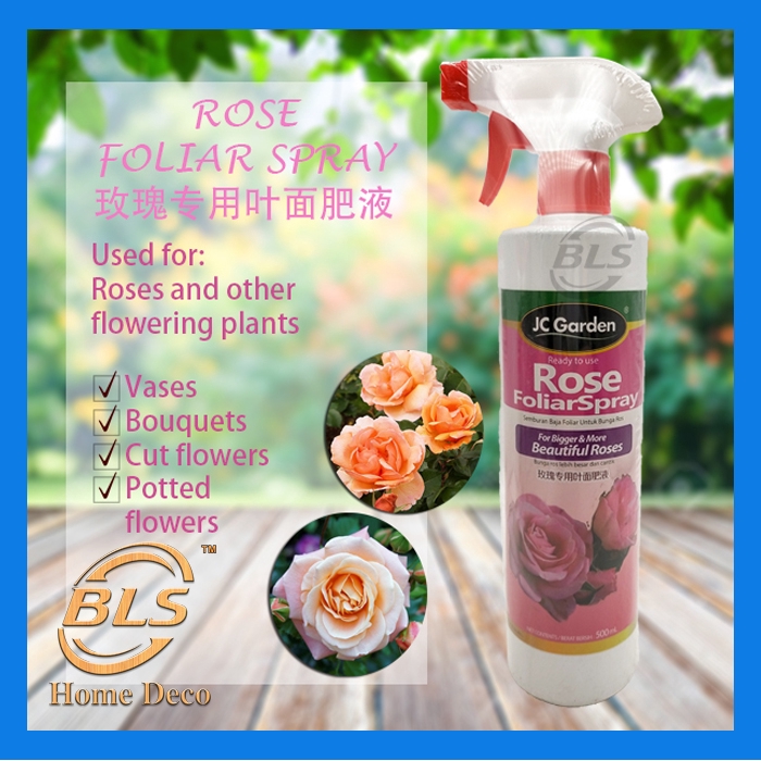 500ML JC GARDEN ROSE FOLIAR SPRAY FOR ROSES FLOWERING PLANTS GARDENING
