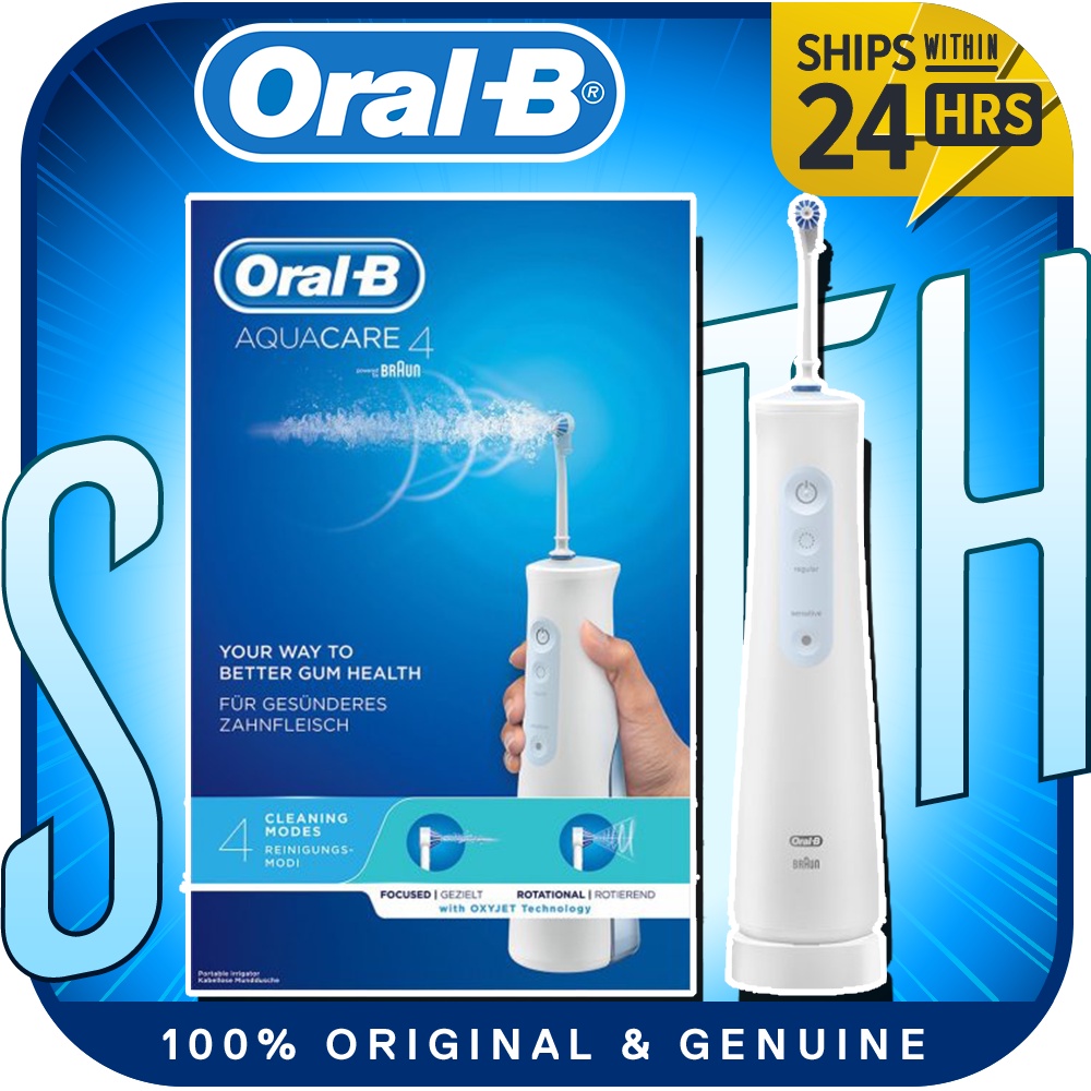 Oral-B Aquacare 4 Water Flosser Cordless Irrigator Featuring Oxyjet ...