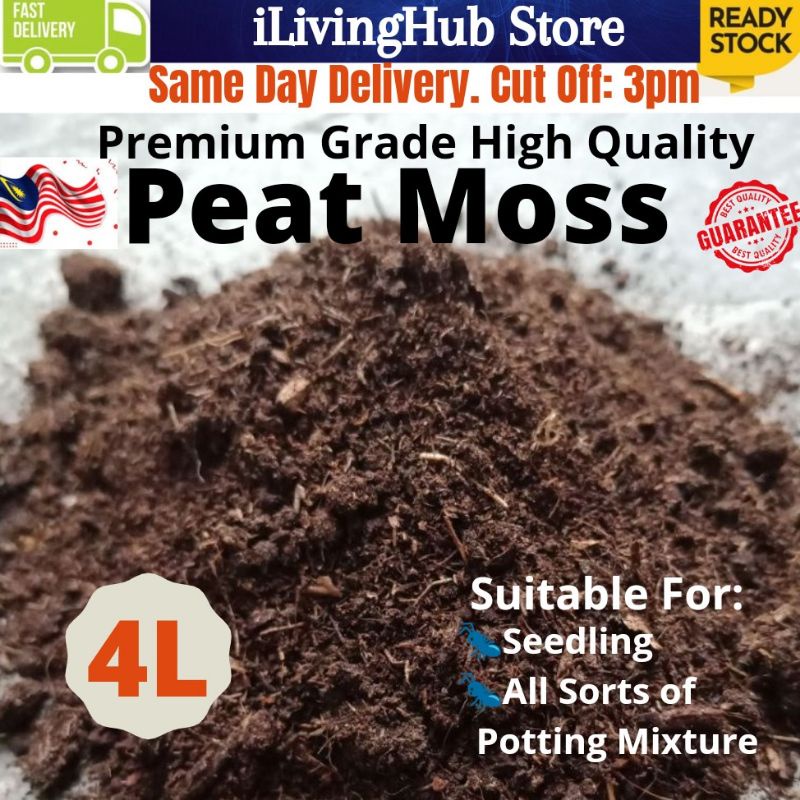 Peat Moss, Peat Substrate, 4L, Tanah Semaian | Shopee Malaysia