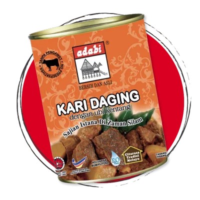 Ready Stock Adabi Kari Daging Dalam Tin 280g