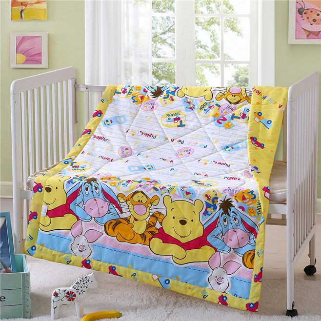 Classic Pooh Baby Cot Size Comforter Bed Quilts Shopee Malaysia
