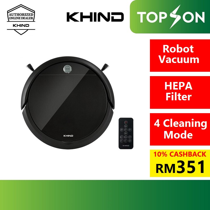 KHIND VC9X6A 0.7kPa 20W ROBOT VACUUM CLEANER WITH REMOTE CONTROL AUTO