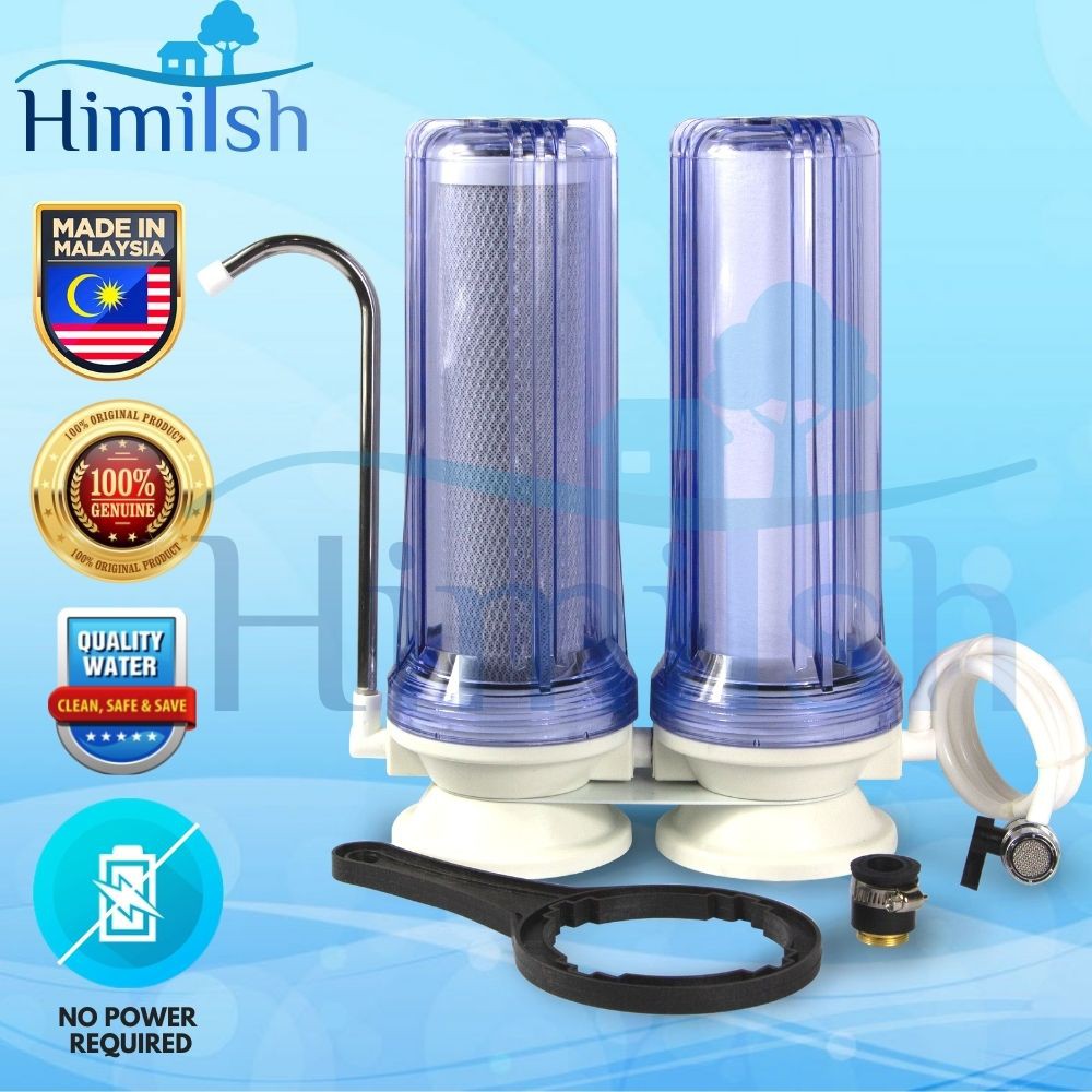 10" 2 Stage Domestic Fitler Double Water Filtration System - Double  Housing Water Filter Water Purifier Set