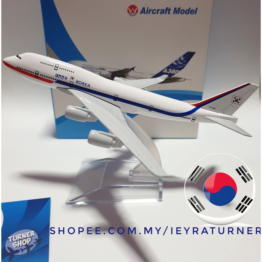 South Korea Presidential B747-400 Aircraft Model 16cm Die-cast Metal Airplane