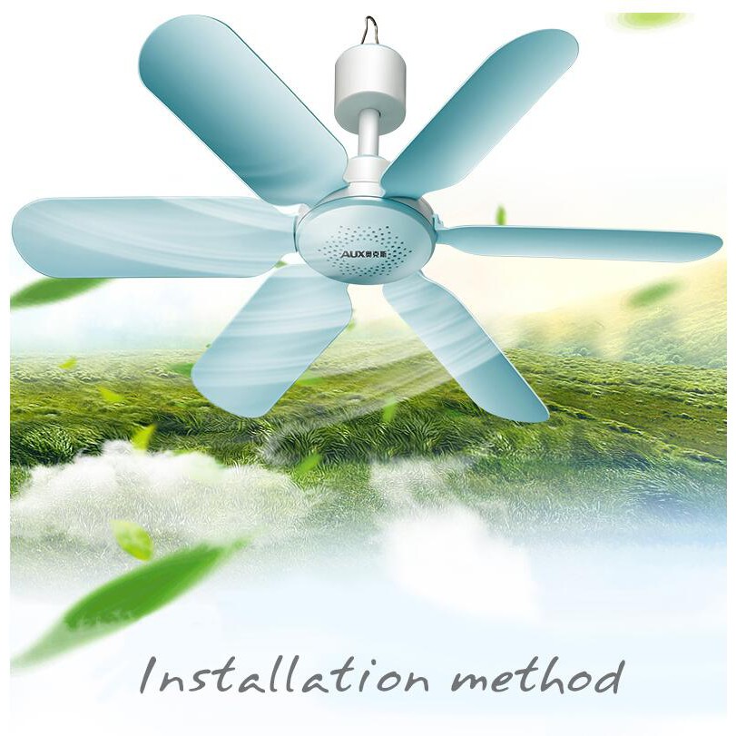 Mini Super Quiet Ceiling Fan 6 Leaf Household Mute Mini Fan Abs