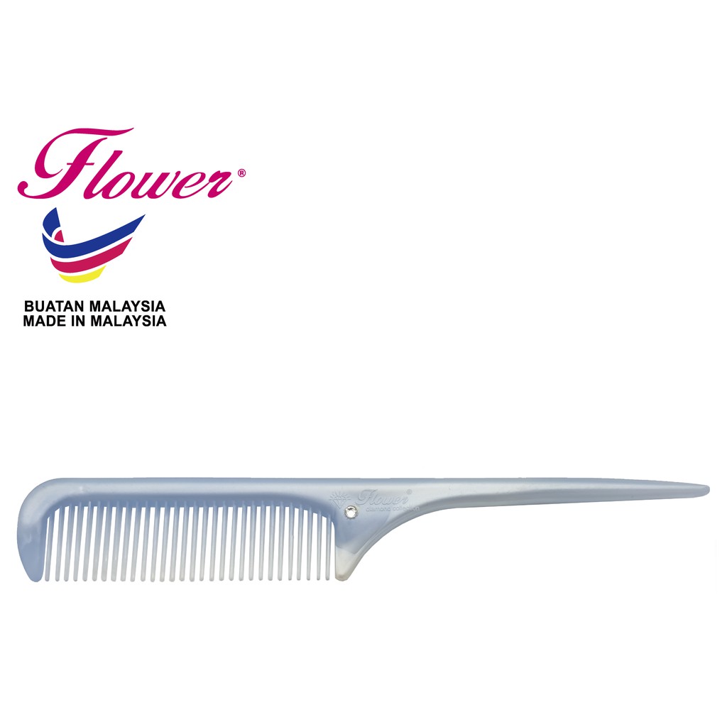 Flower Brush Swarovski Diamond On Comb Hair Styling Made In Malaysia Sikat Berus Rambut Balung Sisir