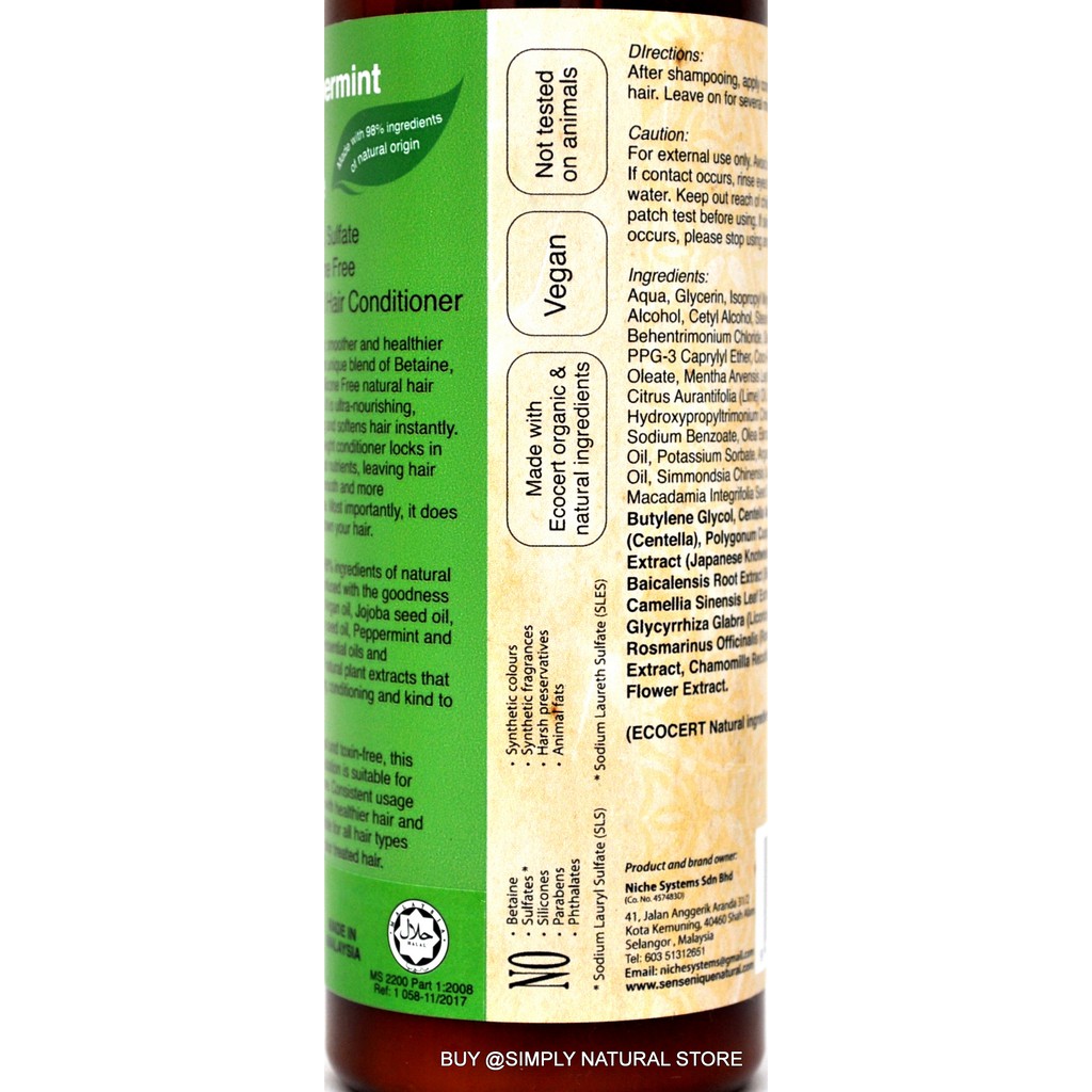 Sensenique Natural Peppermint Lime Set Shampoo Hair