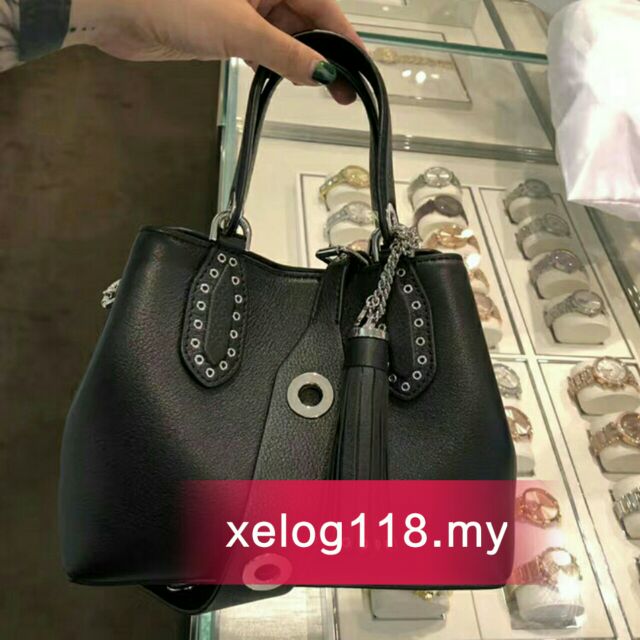 michael kors brooklyn small leather satchel