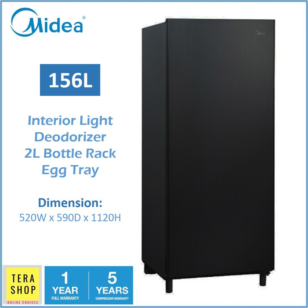 Midea Ms 196 Ms 196b 156l 1 Door Fridge Single Door Refrigerator Peti Sejuk Shopee Malaysia