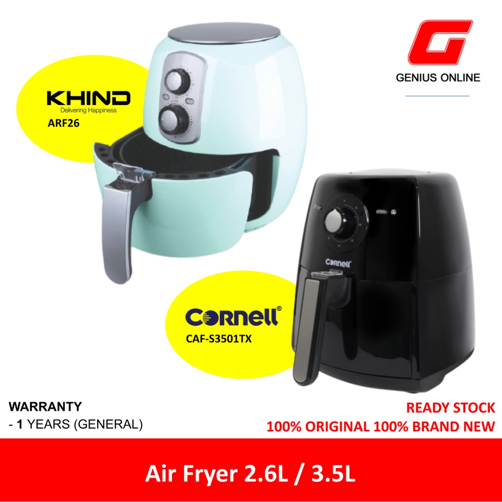Buy Khind Cornell Air Frer 2 6l 3 5l Air Fryer Penggoreng Udara Arf26 Cafs3501tx Seetracker Malaysia