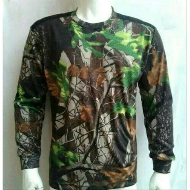 Long Sleeve Camouflage Jungle Forest Hunting Woodland Camouflage