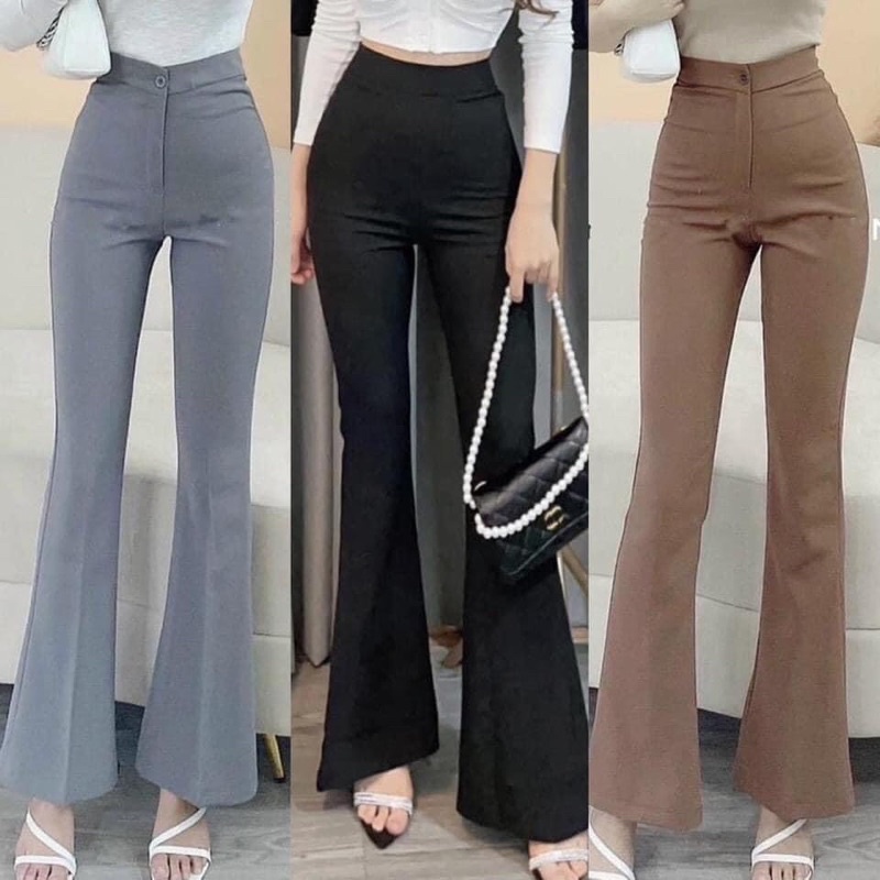 Flare pants, high-waisted flared trousers are super stylish