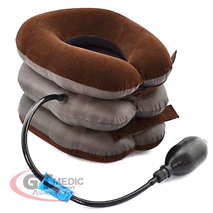Neck Head Pain Traction Support Soft Brace Inflatable Air Cushion Pillow Massage