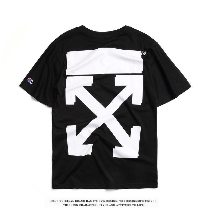 black and white champion t shirt