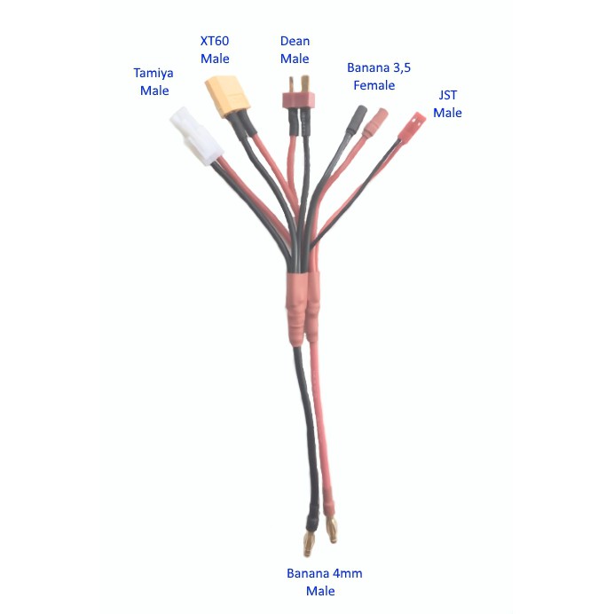 Xt Tamiya Banana Jst Dean Connector For Imax B Shopee Malaysia