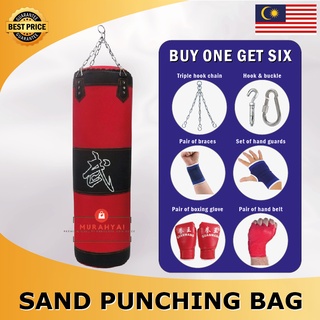 Punching bag sand 60CM 80CM 100CM 120cm Gym Fitness equipment Kick boxing fitness training Sandbag Beg tinju Alat gym