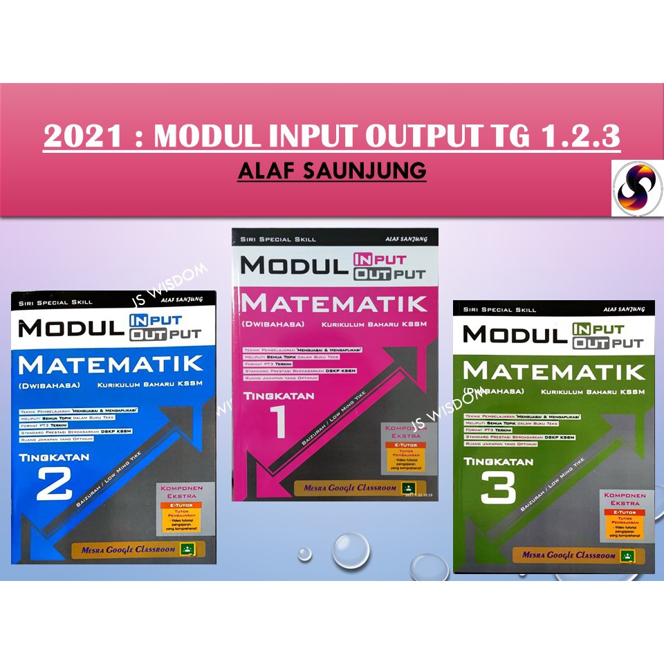 Buy BUKU AKTIVITI 2021 MODUL INPUT OUTPUT MATEMATIK TINGKATAN 1.2.3