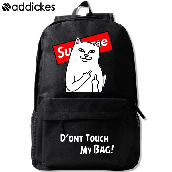 middle finger cat backpack