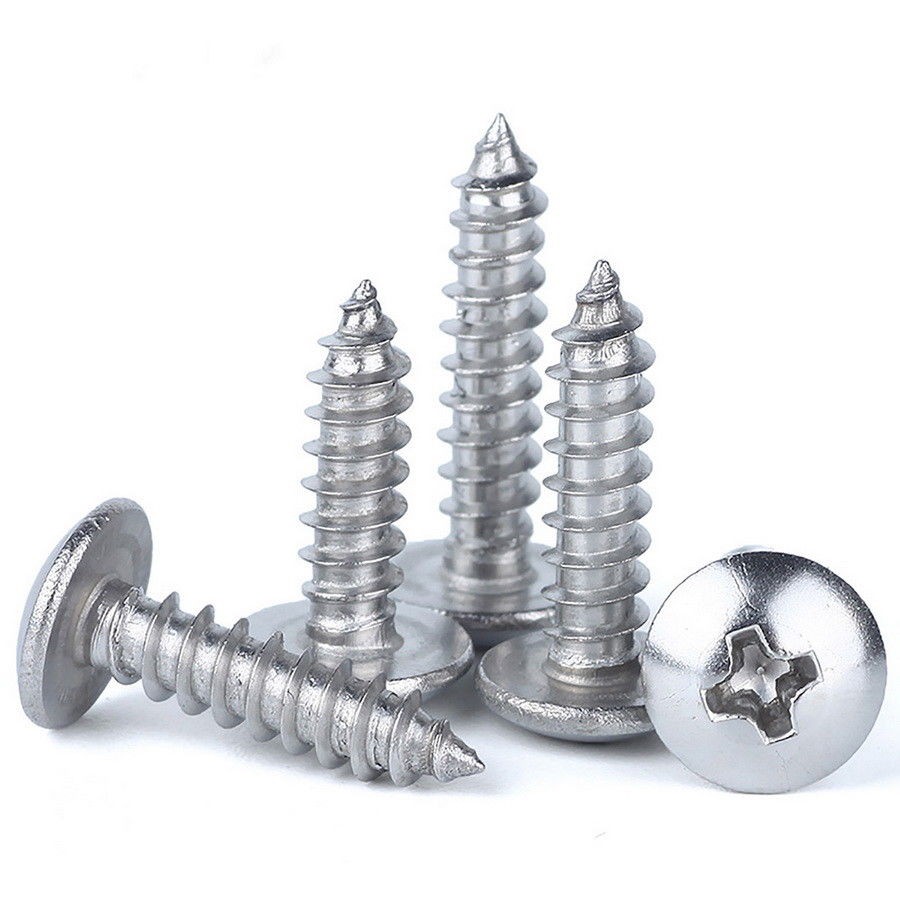 M4 M5 Phillips Truss Head Sheet Metal Self Tapping Screw SUS201 Stainless Steel 